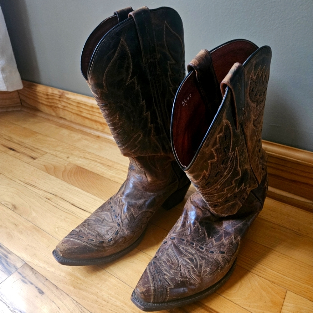Dan Post Shoes Brown Leather Cowboy Boots